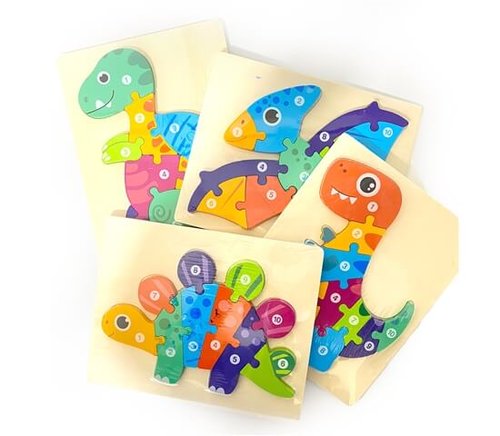 Babyhug Unicorn,Space & Dino Theme 10 Stick Puzzle Set- 30 Sticks